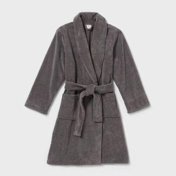 Threshold Gray Plush Robe - Picture 3 of 3